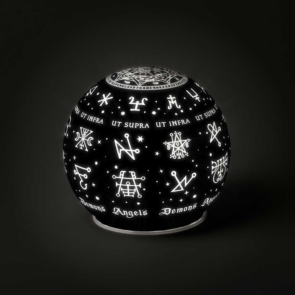 Alchemy - Angels & Demons Globe Light Tafellamp - Zwart